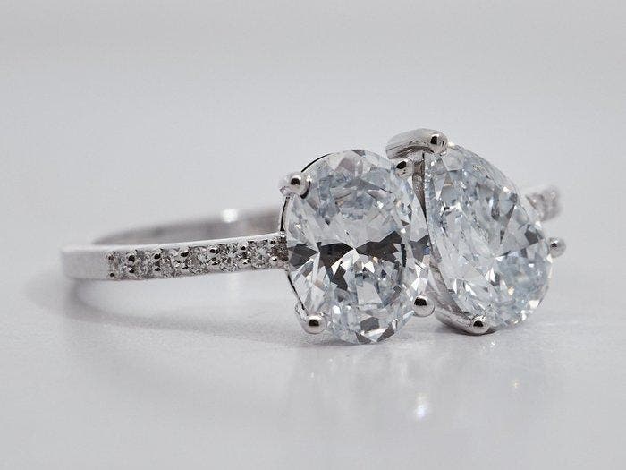 Sans prix de réserve - Bague - 14 carats Or blanc - 2.06ct., Bijoux, Sacs & Beauté, Bagues