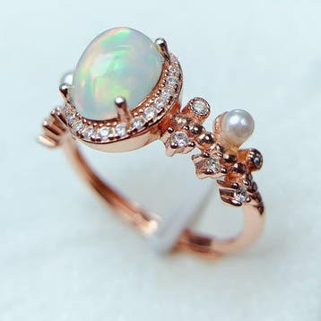 Zonder minimumprijs - Ring - 18 karaat Zilver, Verguld,