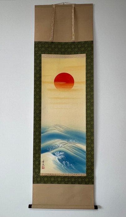 rouleau suspendu japonais traditionnel (kakejiku / kakemono), Antiek en Kunst, Antiek | Overige Antiek
