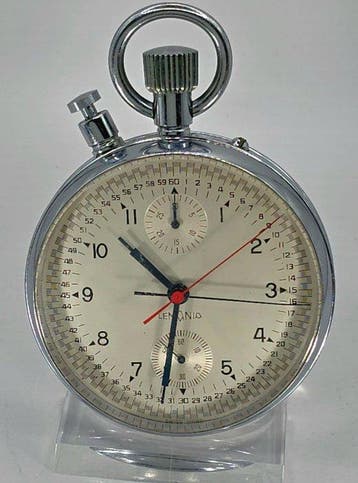 LEMANIA - große Lepine Taschenuhr - Rattrapante Chronograph