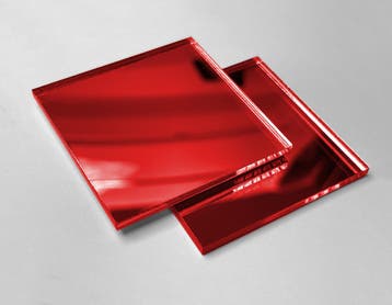 Set van 30 kleine vierkante spiegeltjes (3x30x30 mm, rood), Verzenden, Nieuw