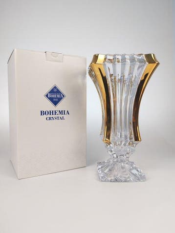 Bohemia Crystal - Vase - Prague - Or 24 ct - Vase en cristal
