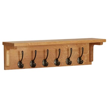 vidaXL Kapstok 60x16x16 cm massief eikenhout, Huis en Inrichting, Woonaccessoires | Kapstokken, Verzenden, Nieuw