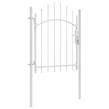 vidaXL Tuinpoort Woerden staal 1x1,25 m wit, Verzenden, Nieuw