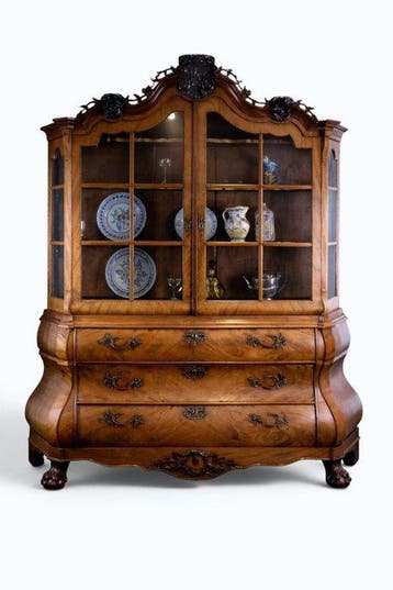 Vitrine - Noyer, Antiek en Kunst