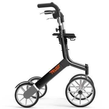 TrustCare lets go out lichtgewicht rollator - Zwart, Diversen, Ophalen of Verzenden, Nieuw