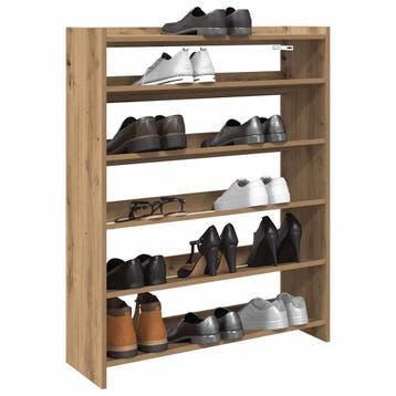 vidaXL Schoenenrek 80x25x100 cm bewerkt hout artisanaal, Verzenden