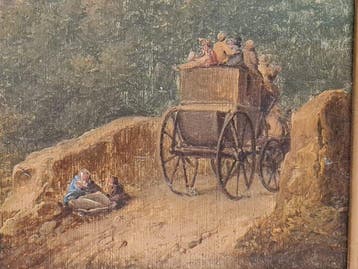 Onbekende kunstenaar - Genre Scene: Peasants on a Cart,