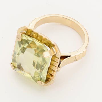 Ring - 18 karaat Geel goud - Chrysoberyl, Nieuw