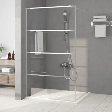 vidaXL Inloopdouchewand 115x195 cm transparant ESG-glas, Doe-het-zelf en Bouw, Verzenden, Nieuw