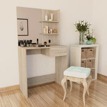 vidaXL Kaptafel 75x40x141 cm bewerkt hout eikenkleurig, Verzenden, Nieuw