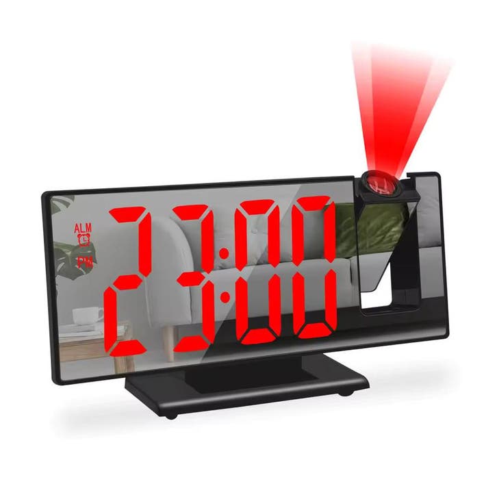 Digitale Wekker met Projectie - Alarm Klok Temperatuur, Electroménager, Réveils, Envoi