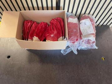 Veiling - Partij ChemBarrier Rode PVC Werkhandschoenen Maat, Kleding | Heren, Nieuw