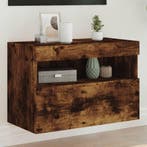 vidaXL Tv-wandmeubel met LED-verlichting 60x30x40 cm gerookt, Verzenden