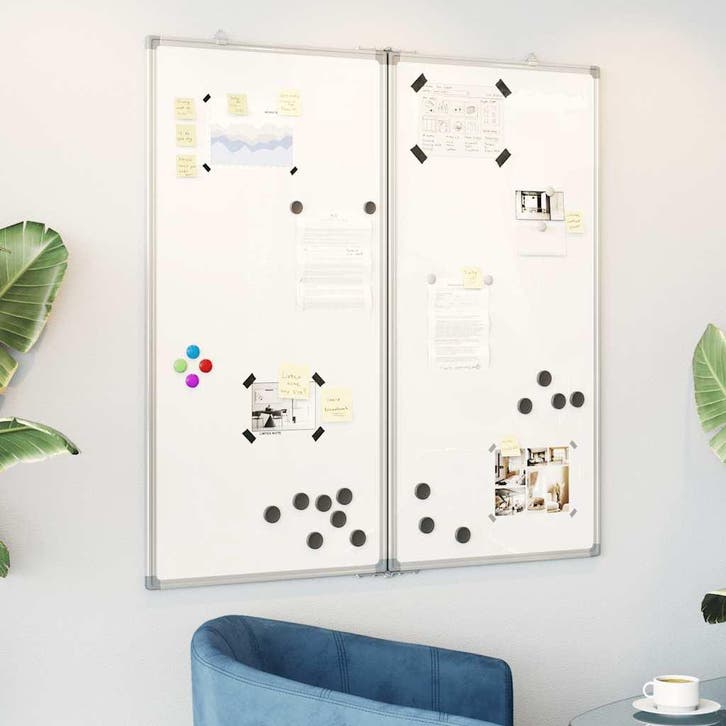 vidaXL Whiteboard magnetisch inklapbaar 80x80x1,7 cm, Zakelijke goederen, Overige Zakelijke goederen, Verzenden