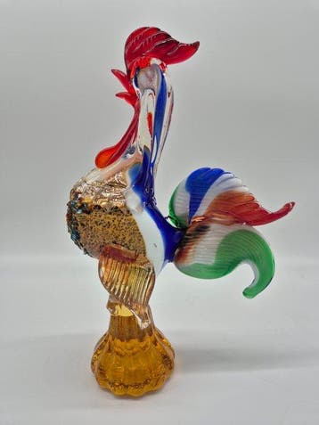 Glasfigur Hahn, Murano-Stil - Figuur - Glas