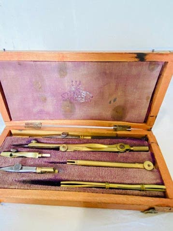 Droog kompas - Messing - Unis france , instruments anciens