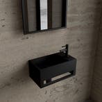 Fonteinset BWS Solid Surface Met Handdoekhouder Rechts Zwart, Doe-het-zelf en Bouw, Sanitair, Ophalen of Verzenden, Nieuw, Overige typen