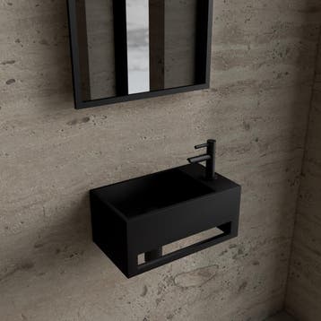 Fonteinset BWS Solid Surface Met Handdoekhouder Rechts Zwart, Doe-het-zelf en Bouw, Ophalen of Verzenden, Nieuw, Overige typen