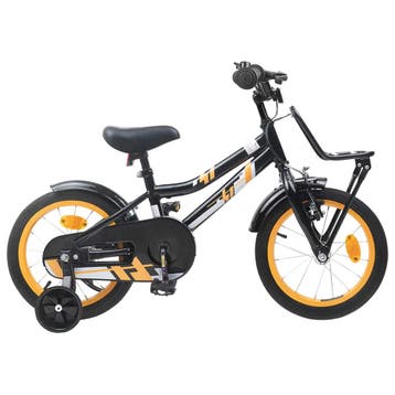 vidaXL Kinderfiets 14 Inch voor 3-5 jaar oud Oranje en Zwart, Verzenden