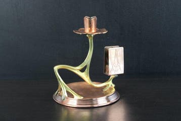 WMF / Geislingen - Chandelier Bougeoir en laiton et cuivre