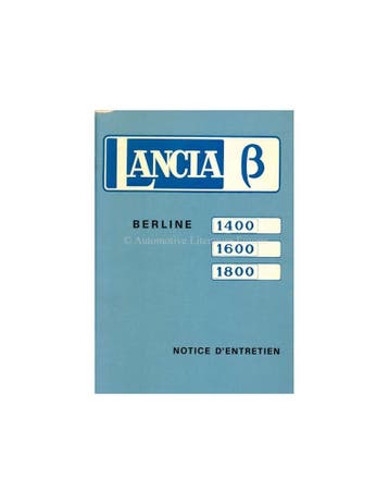1973 LANCIA BETA BERLINA INSTRUCTIEBOEKJE FRANS, Ophalen of Verzenden