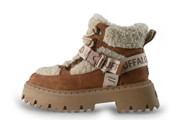 Buffalo Veterboots in maat 42 Beige, Kleding | Dames, Verzenden, Beige, Overige typen, Zo goed als nieuw
