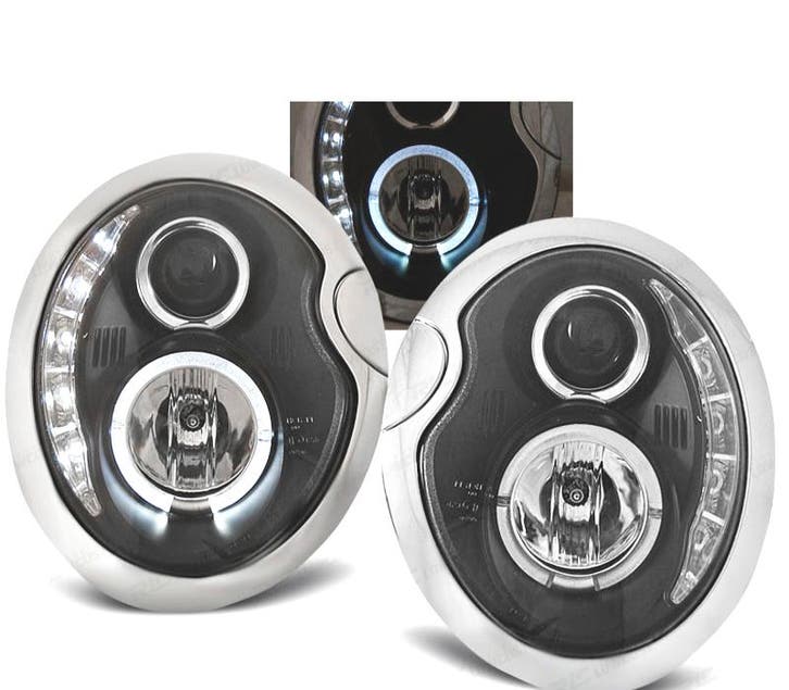 PHARES MINI COOPER 01-06 DAYLIGHT NOIR, Autos : Pièces & Accessoires, Éclairage, Envoi