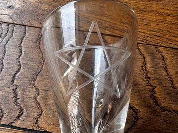 1800c 19th Century Old Ceremony Used Masonic Firing Glass -, Verzamelen, Militaria | Algemeen