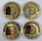 Médaille artistique - Penning 70mm Duitse kerken verguld