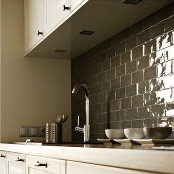 Wandtegel Equipe Cerámica Atlas Antraciet Glans 7,5x15, Doe-het-zelf en Bouw, Nieuw, Minder dan 20 cm, 10 m² of meer, Wandtegels