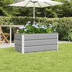 vidaXL Plantenbak Lichtgrijs 100 x 50 x 45 cm Gegevens staal, Verzenden
