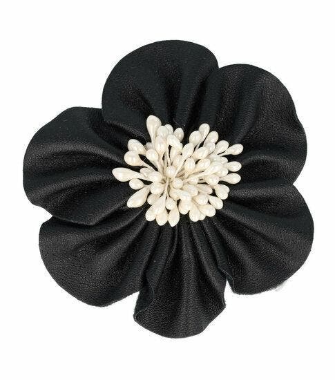 Haarspeld Duckklem & Broche 7cm – Lederlook Bloemvorm –, Handtassen en Accessoires, Uiterlijk | Haarverzorging