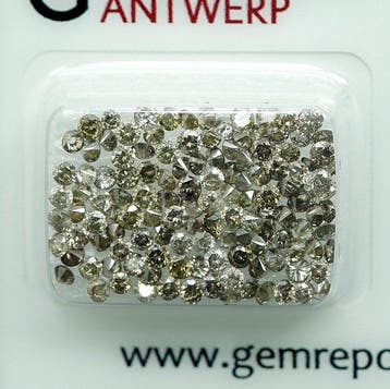 Sans prix de réserve - 127 pcs Diamant (Couleur naturelle) -, Handtassen en Accessoires, Edelstenen, Nieuw