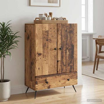 vidaXL Dressoir Oud hout 66 x 34,5 x 95 cm Bewerkt hout, Verzenden, Nieuw