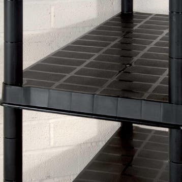 vidaXL Opbergrek 5-laags 340x40x185 cm kunststof zwart, Verzenden, Nieuw