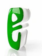 Vintage industriële verlichte letter E – Italiaans