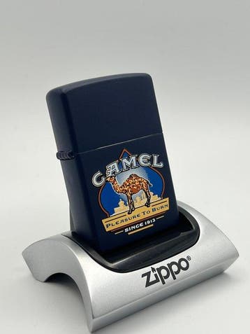 Zippo - Extremely Rare Camel Pleasure To Burn Navy Blue