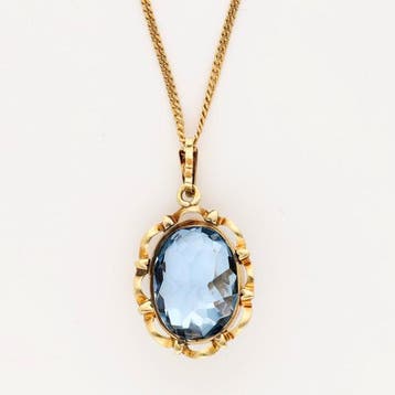 Collier - 14 carats Or jaune - Diamant rose, Nieuw