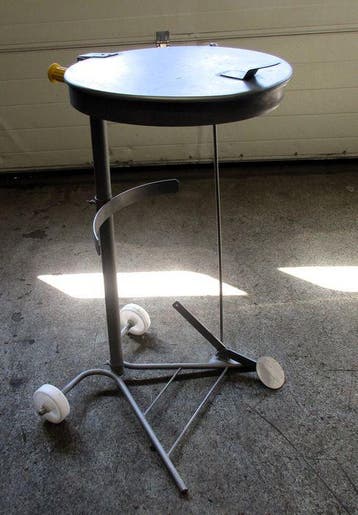RVS Afvalzakhouder met voetbediening ø37cm