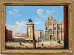 Venetian school (XIX) - Venice, view of Campo Santi Giovanni