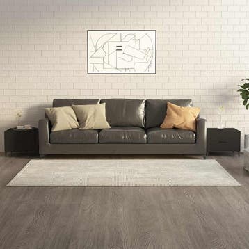 vidaXL Salontafel 2 st met metalen poten 50x50x40 cm zwart, Verzenden