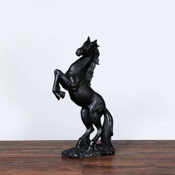 Sculpture, cavallo rampante - 25 cm - Résine