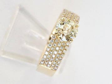 Bague de cocktail - 14 carats Or jaune - 1.15ct. tw. Diamant