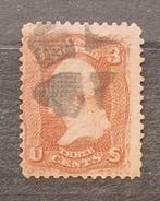 États-Unis 1867 - États-Unis, timbre Franklin à grillage