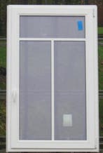 pvc raam , blokraam , chassis ,venster 94 x 157 wit /zwart, 75 tot 150 cm, Kunststof, Raamkozijn, Nieuw