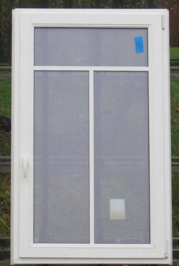pvc raam , blokraam , chassis ,venster 94 x 157 wit /zwart, Ophalen of Verzenden, Raamkozijn
