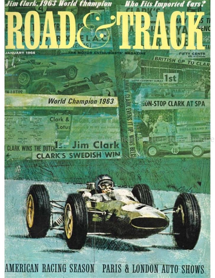 1964 ROAD AND TRACK MAGAZINE JANUARI ENGELS, Livres, Autos | Brochures & Magazines