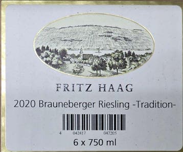 2020 Fritz Haag, Brauneberger Juffer Riesling Tradition -, Nieuw