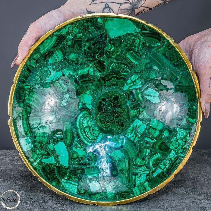 Natuurlijke malachieten kom van de hoogste kwaliteit – een, Collections, Minéraux & Fossiles